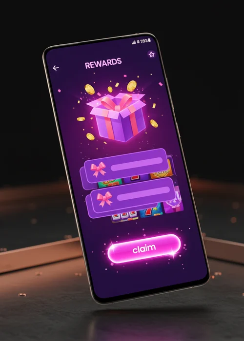 Jugador celebrando una victoria en una slot, con el logo de Onexbet Casino y un banner de bono de bienvenida de fondo, reflejando la emoción del juego y las recompensas.